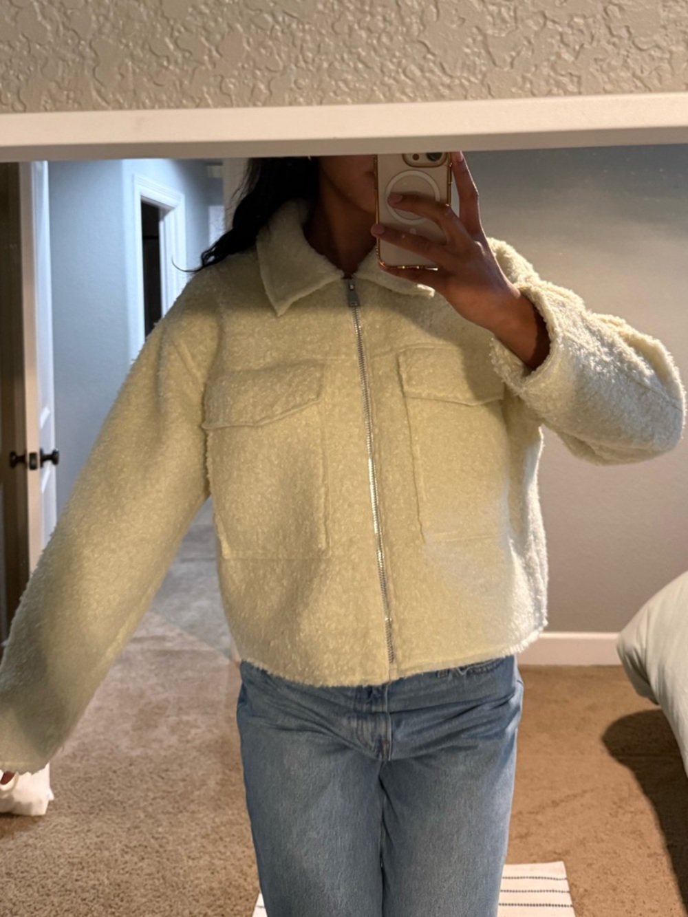 Cream Teddy Jacket